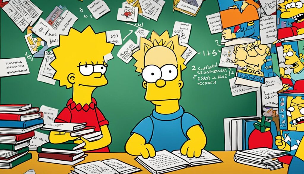 Bart Simpson y Lisa Simpson en el contexto de la educación