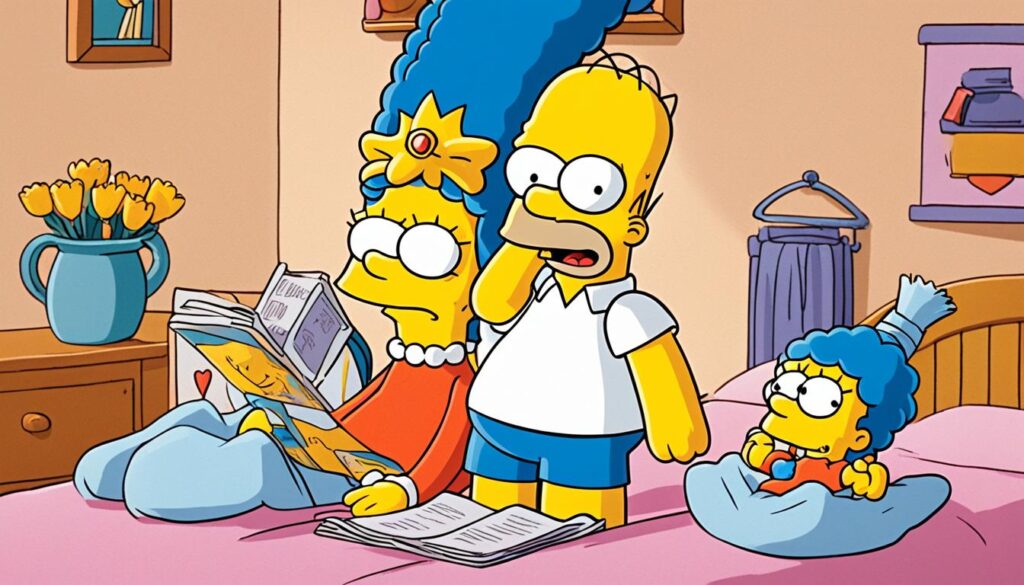 El bebé de mamá, emociones entre Bart Simpson y Marge Simpson