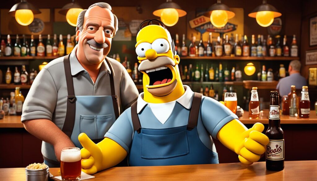 Homer Simpson y su relación con Moe Szyslak