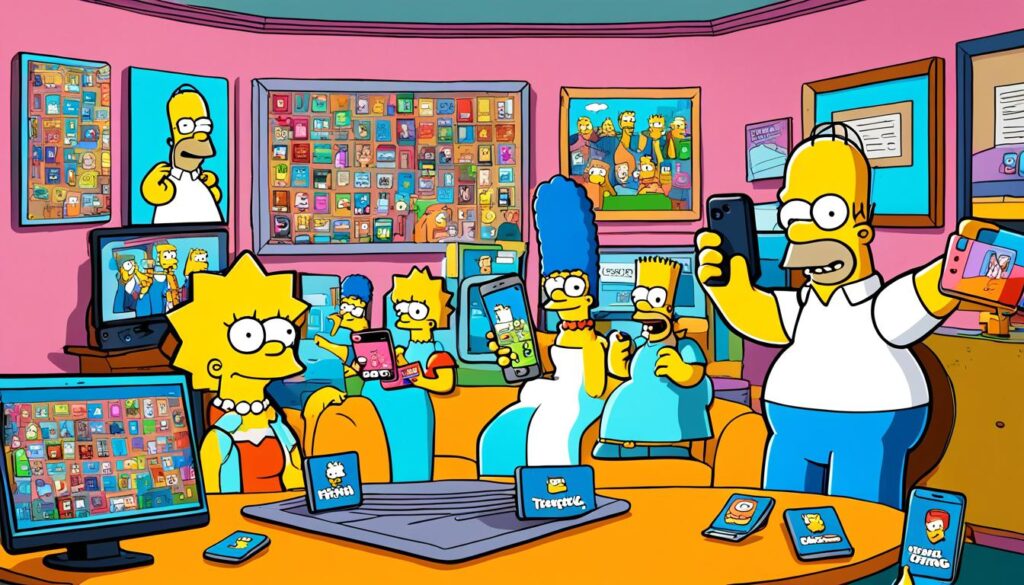 redes sociales en Los Simpson